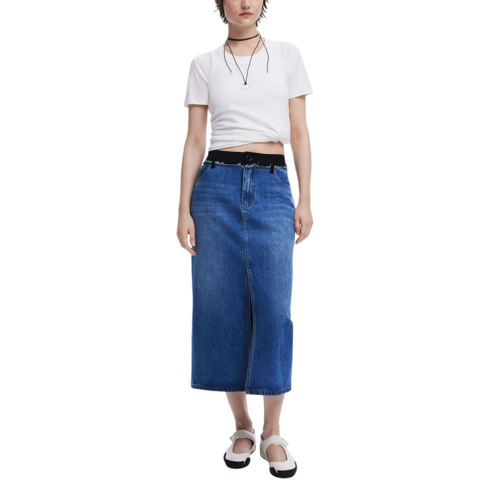 Desigual Blau Polyester Lang