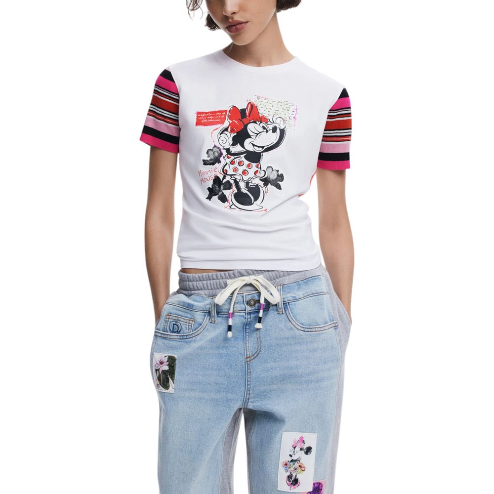 Desigual T-Shirt aus weißer Baumwolle