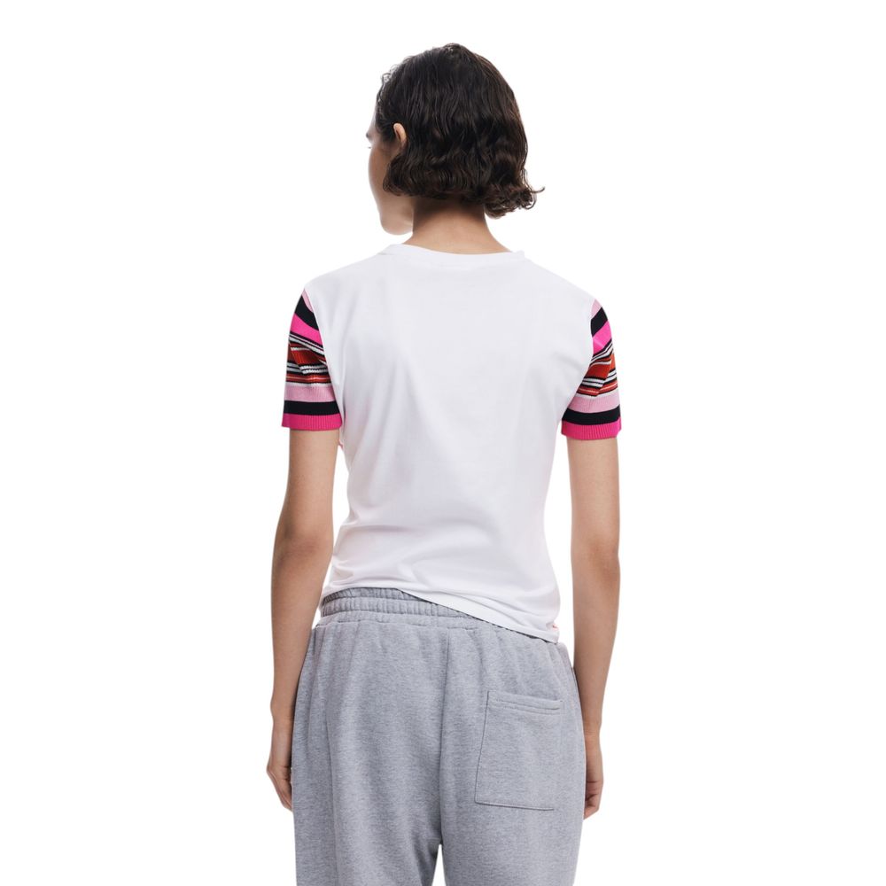 Desigual T-Shirt aus weißer Baumwolle