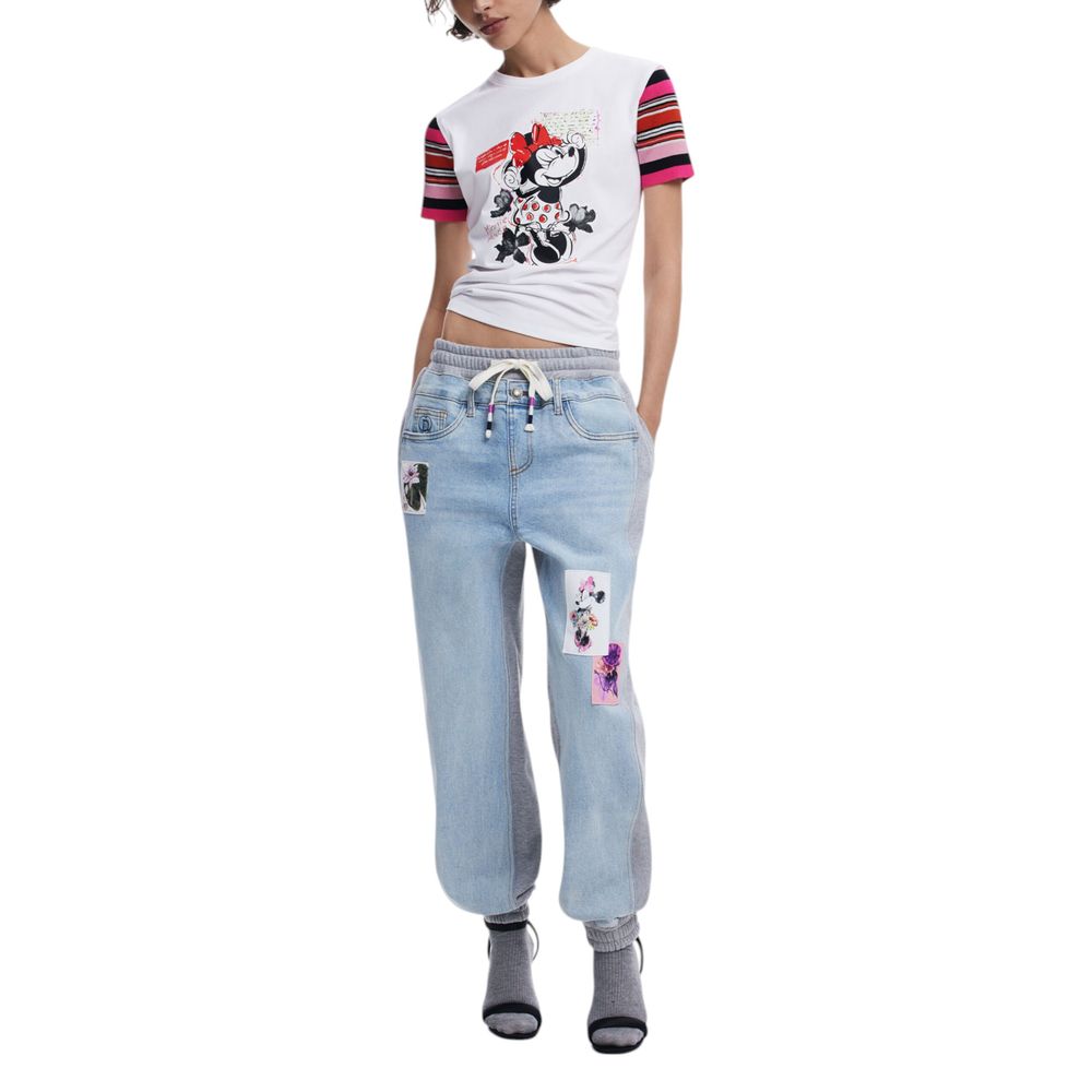 Desigual T-Shirt aus weißer Baumwolle