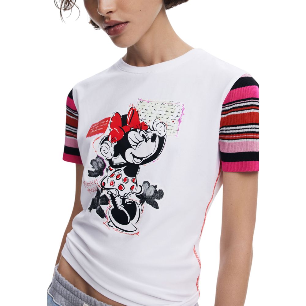 Desigual T-Shirt aus weißer Baumwolle
