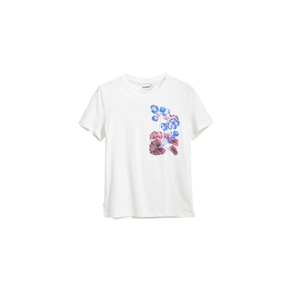 Desigual T-Shirt aus weißer Baumwolle