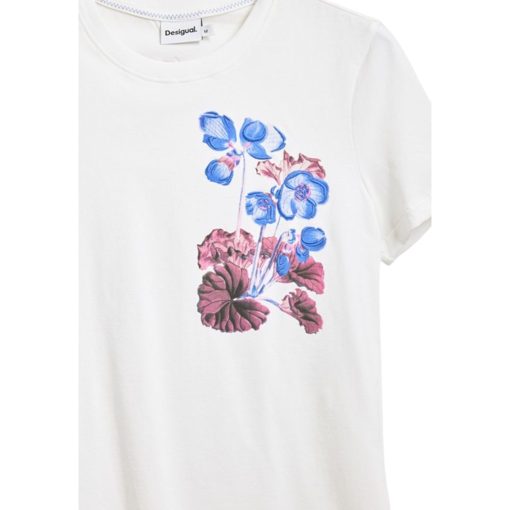 Desigual T-Shirt aus weißer Baumwolle
