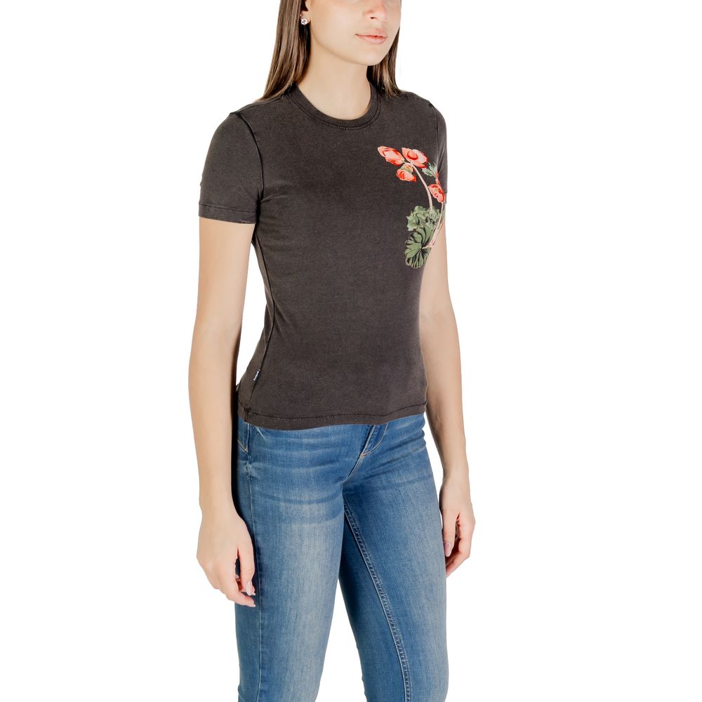 Desigual Schwarzes T-Shirt aus Baumwolle