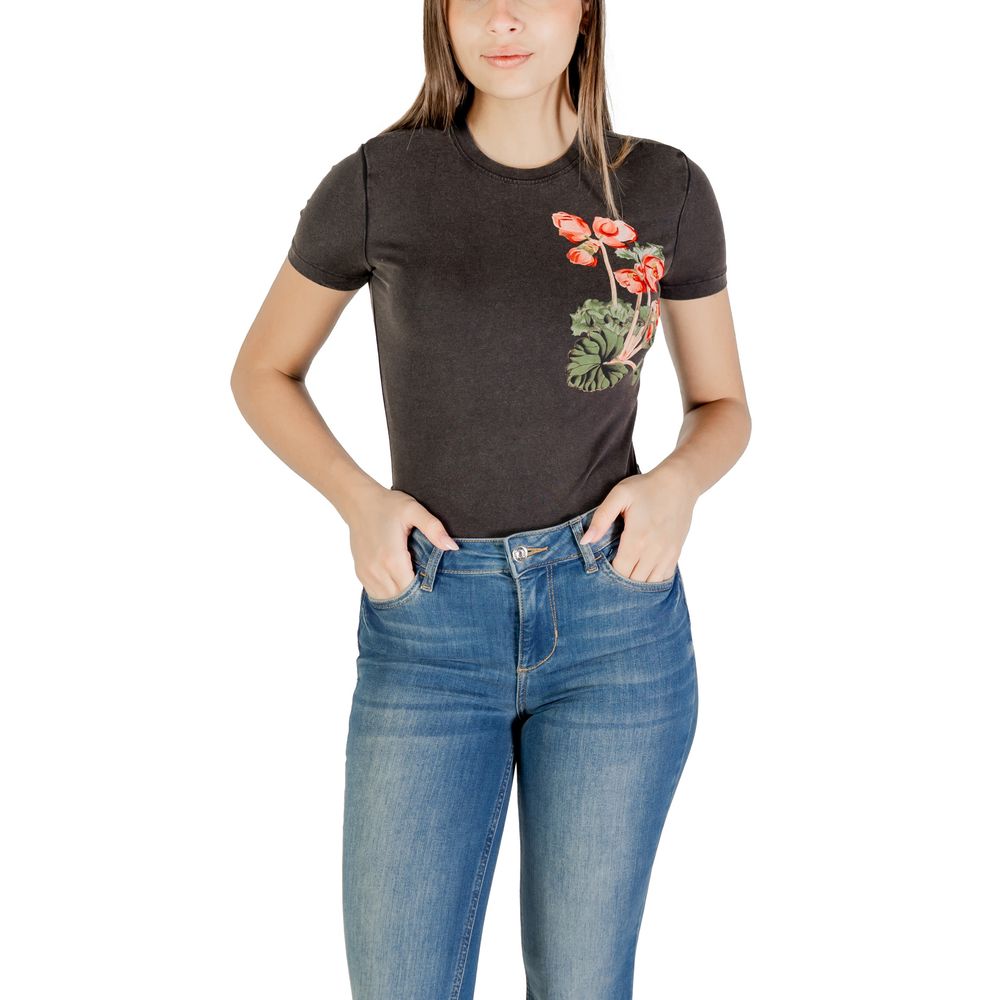 Desigual Schwarzes T-Shirt aus Baumwolle