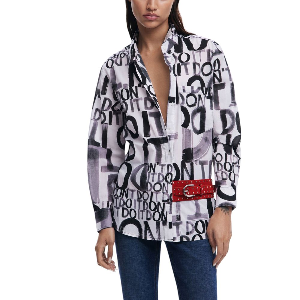 Desigual Schwarzes Baumwollhemd