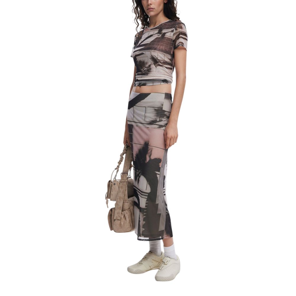 Desigual Schwarzes Polyester T-Shirt