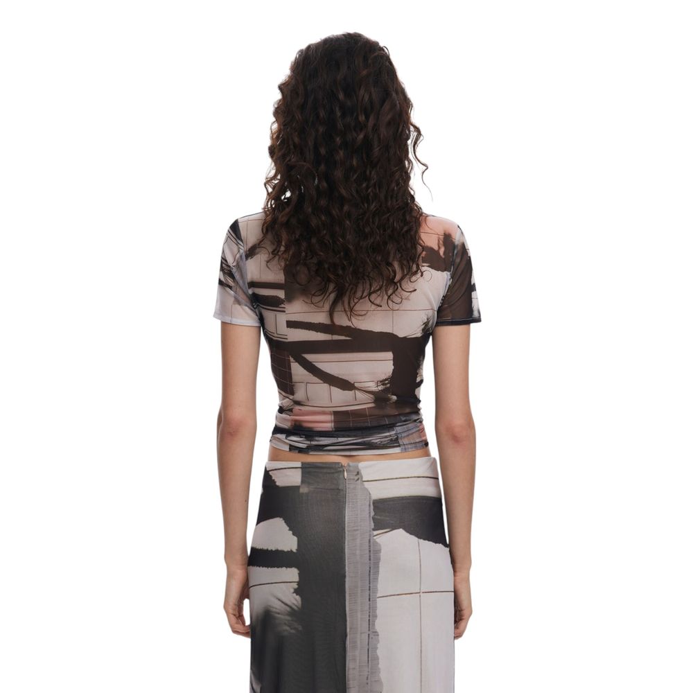 Desigual Schwarzes Polyester T-Shirt