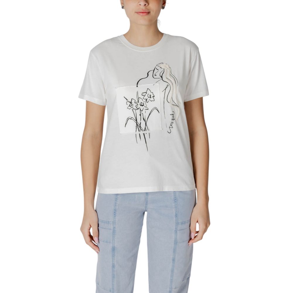 Desigual T-Shirt aus weißer Baumwolle