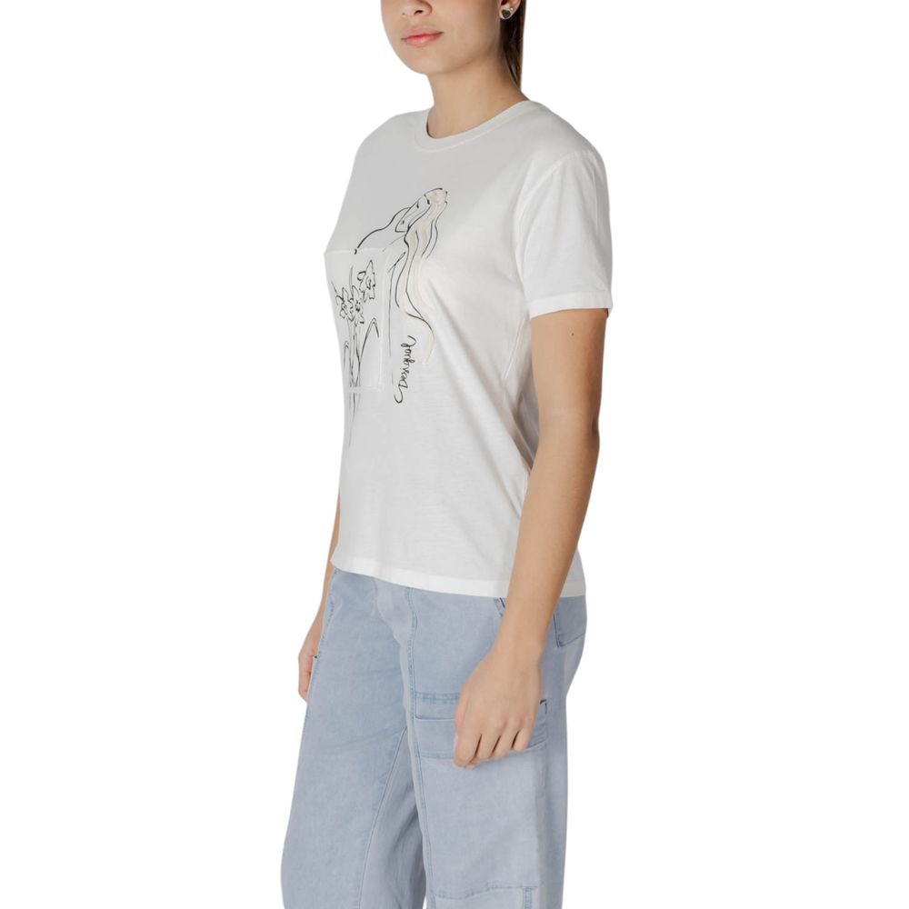 Desigual T-Shirt aus weißer Baumwolle