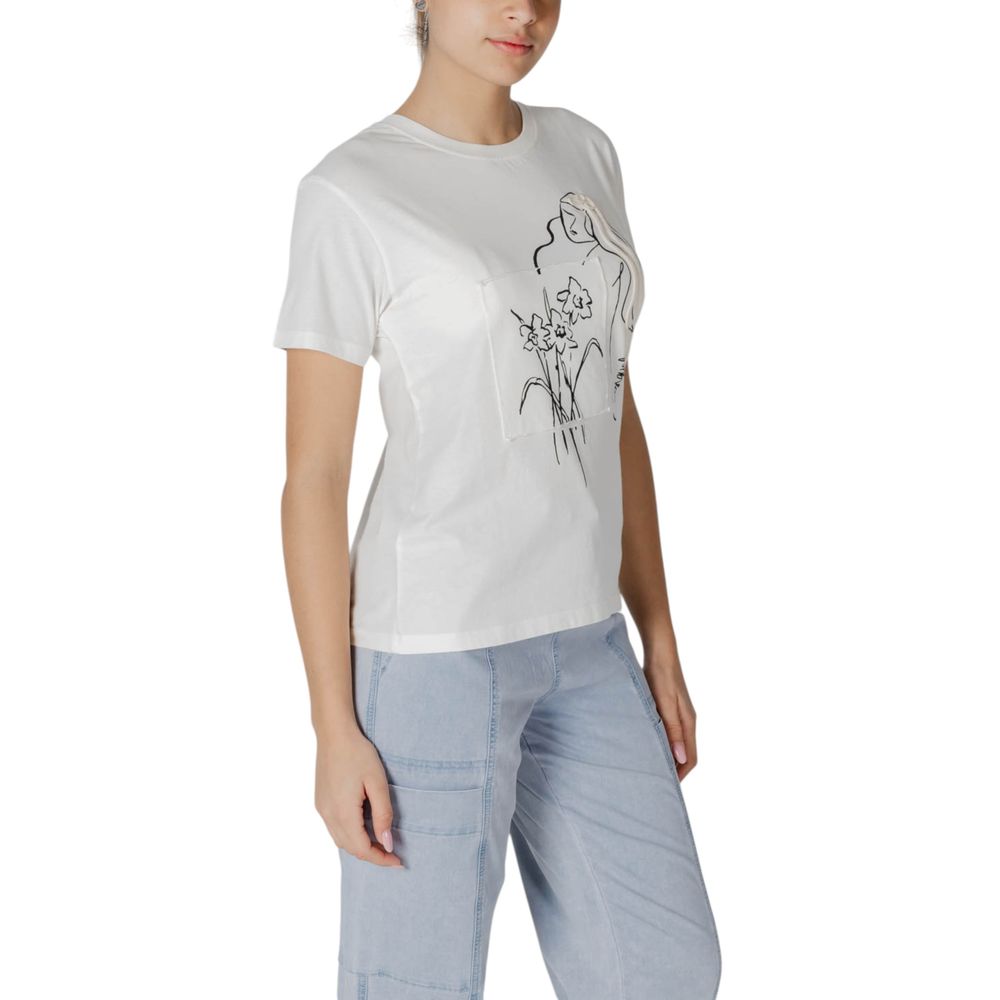 Desigual T-Shirt aus weißer Baumwolle