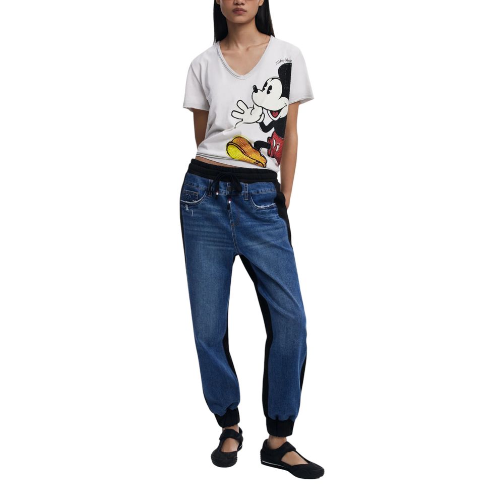 Desigual T-Shirt aus grauer Baumwolle