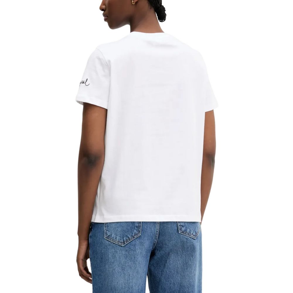 Desigual T-Shirt aus weißer Baumwolle