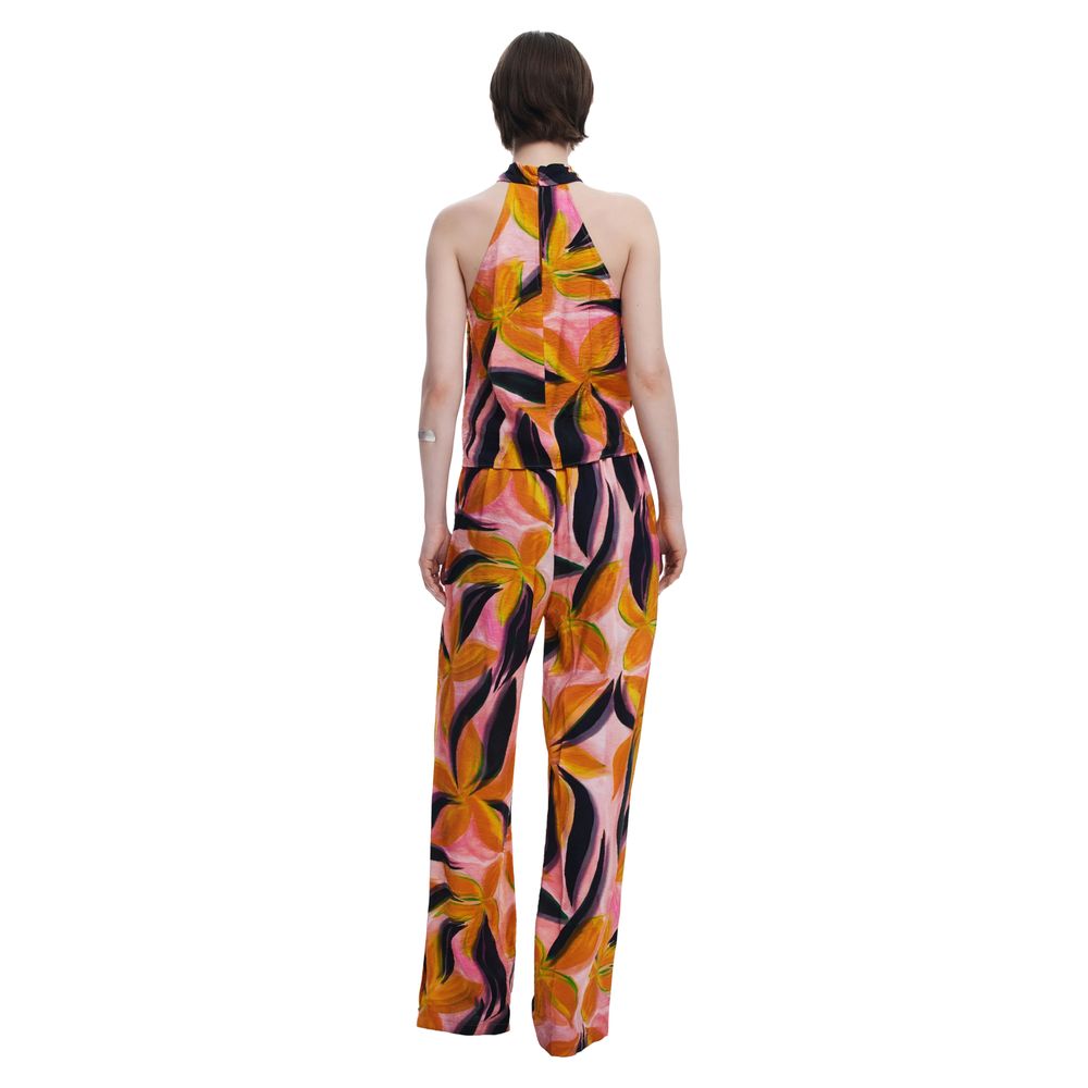 Desigual Orangefarbene Viskosehose