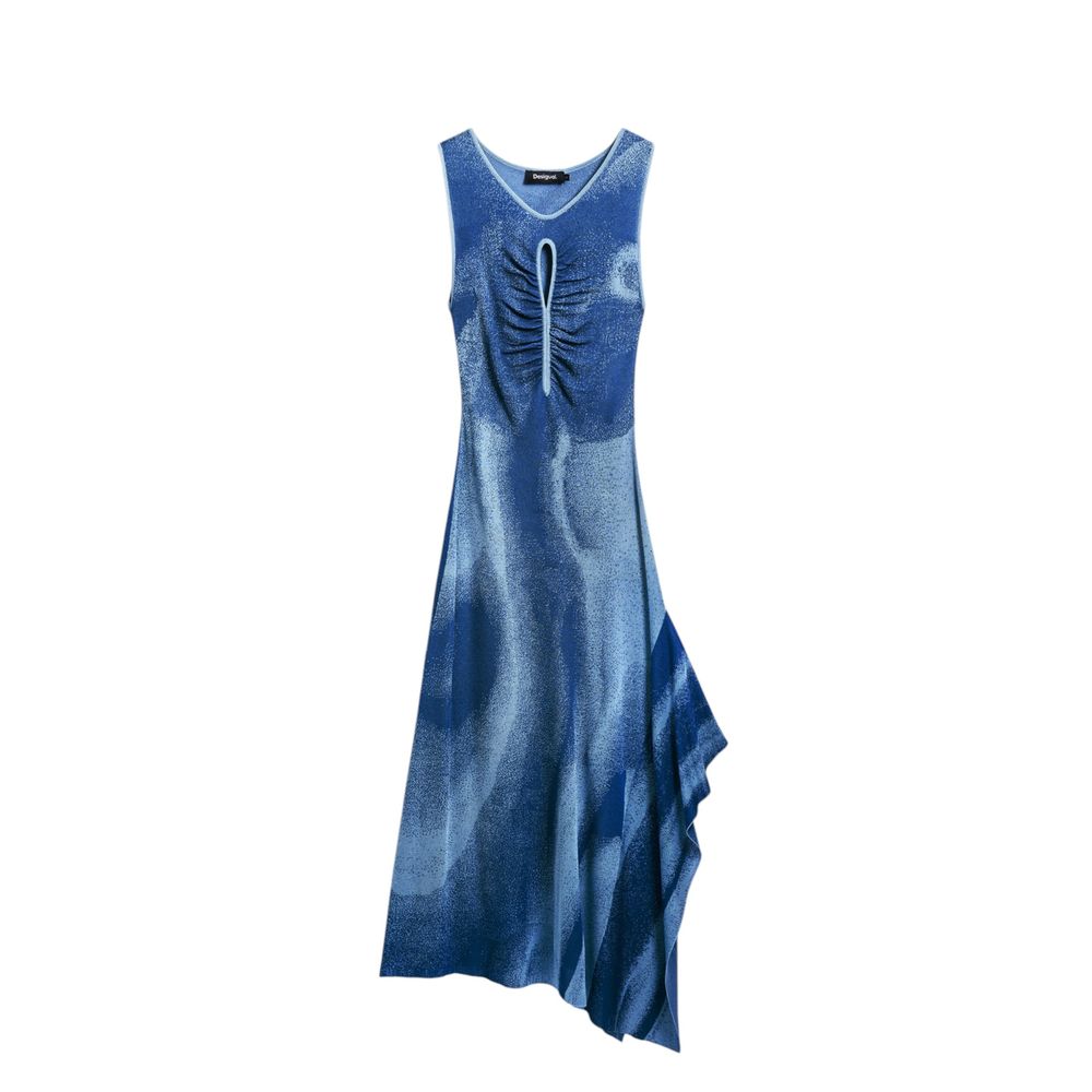 Desigual Blau Viskose Lang