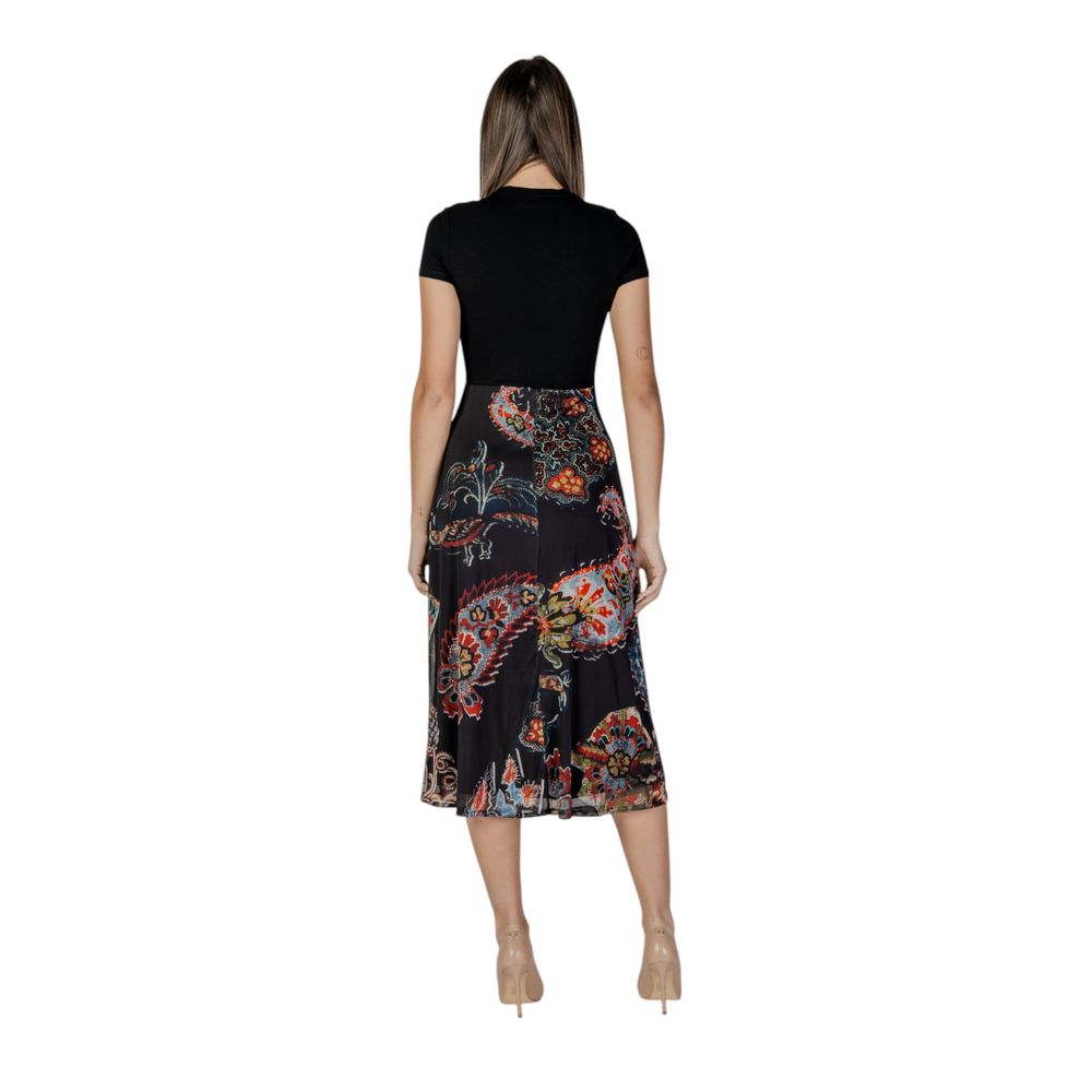 Desigual Schwarz Viskose Lang