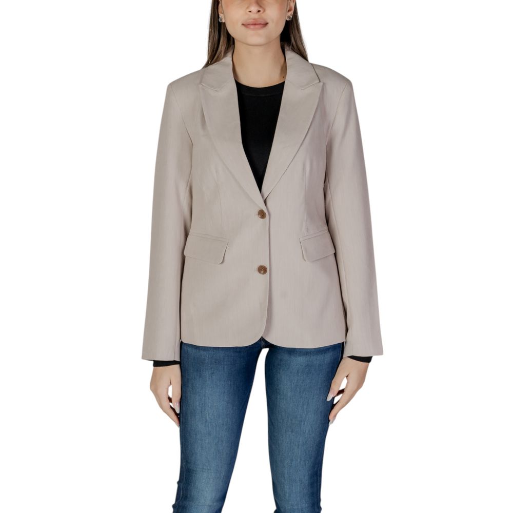 Only Beige Blazer aus recyceltem Polyester