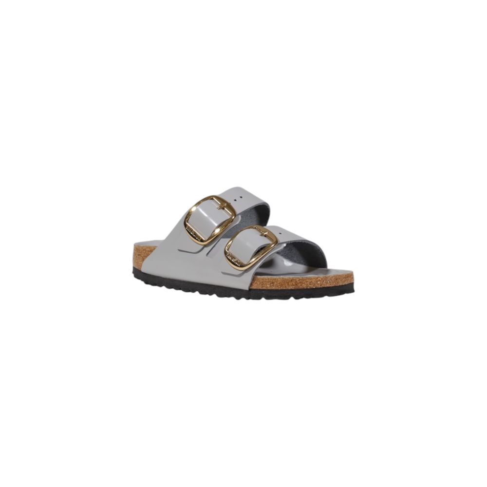 Birkenstock Graue Lederslipper