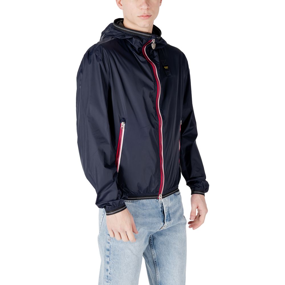 Blauer Blaue Polyamid-Jacke