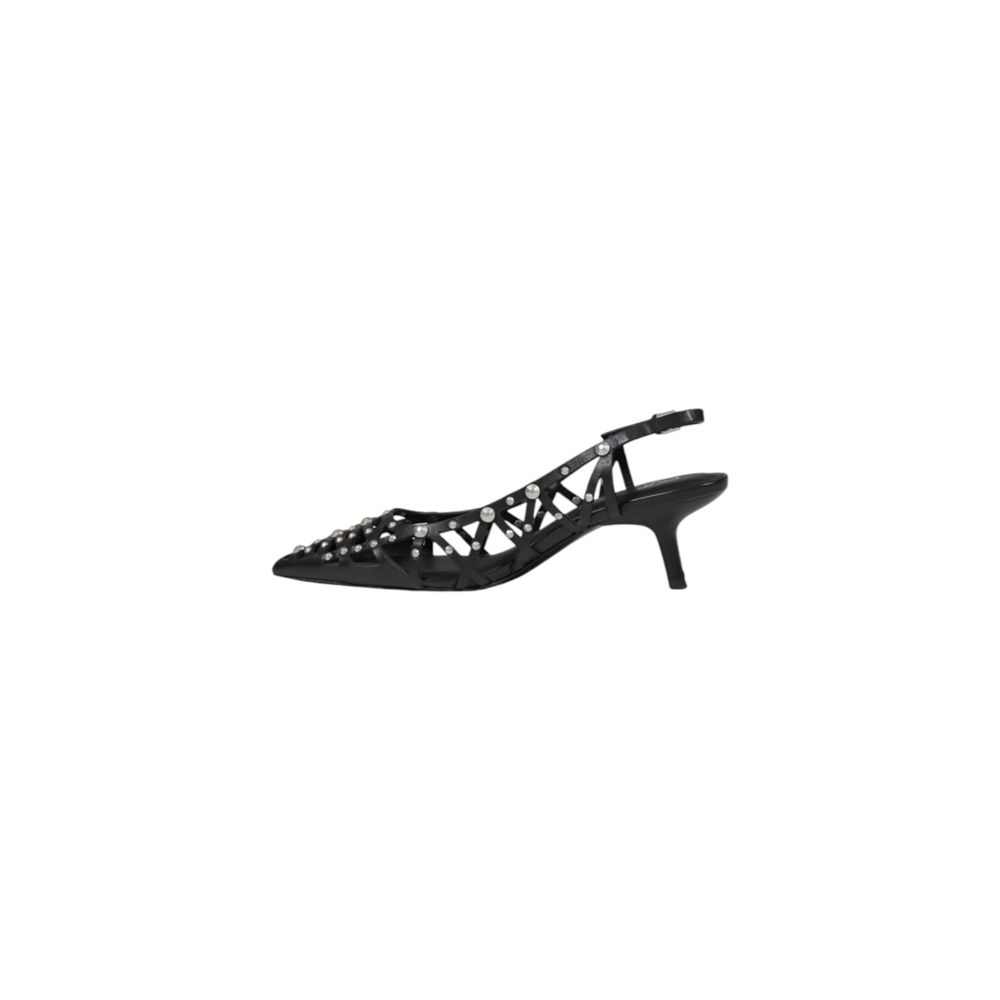 ASH Schwarze Leder-Pumps mit hohem Absatz