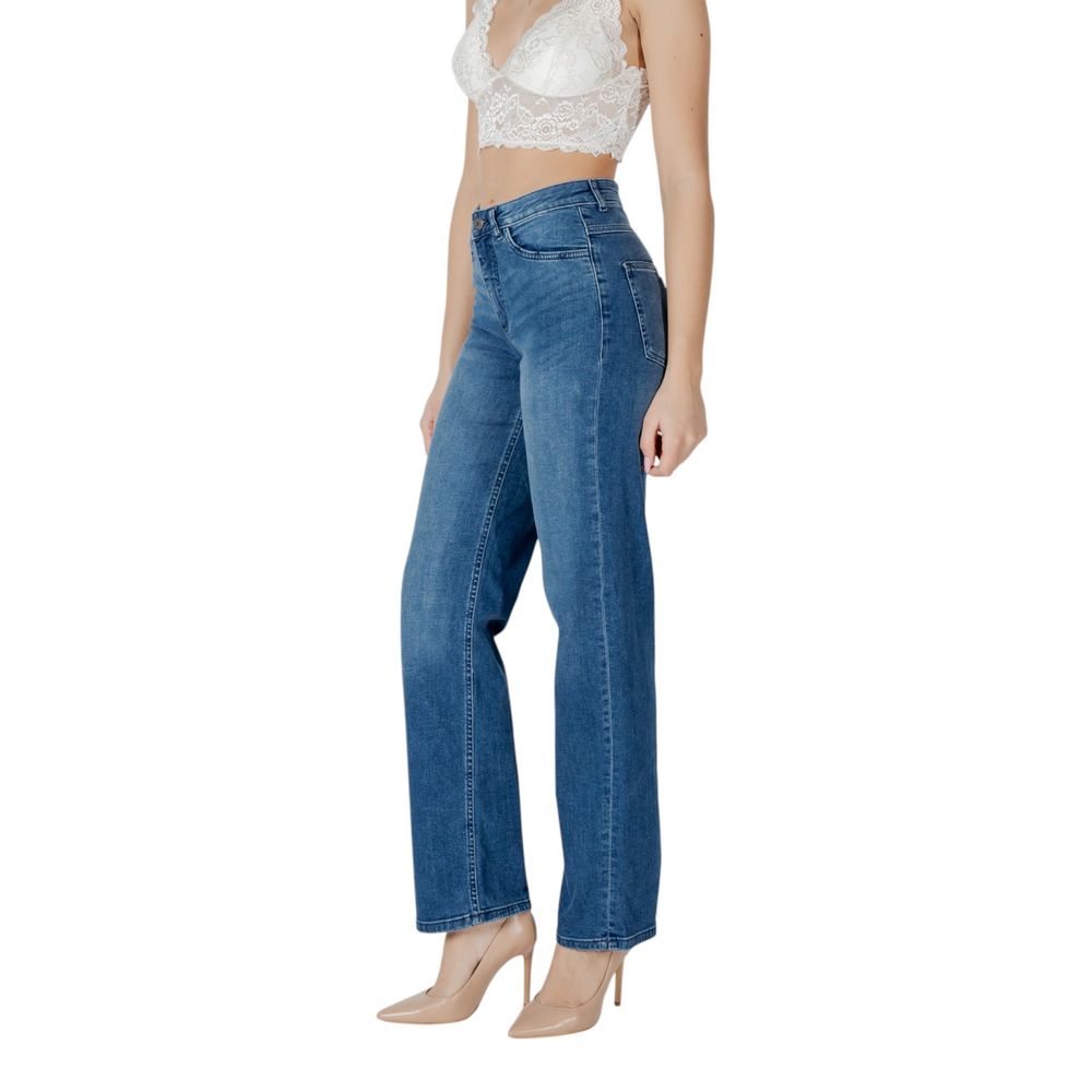 ICHI Bequeme Jeans mit weiter Beinweite aus Baumwolle in Blau
