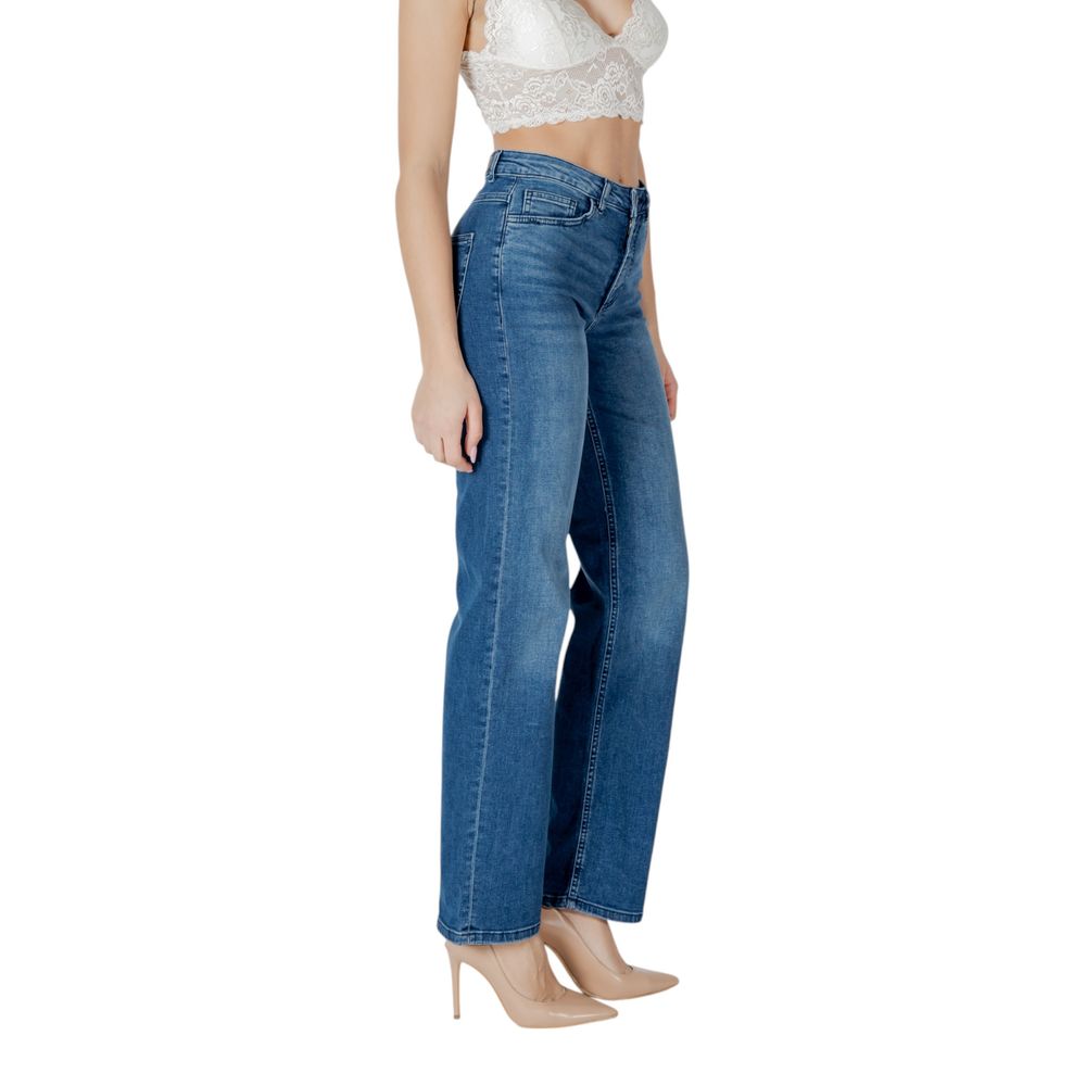 ICHI Bequeme Jeans mit weiter Beinweite aus Baumwolle in Blau