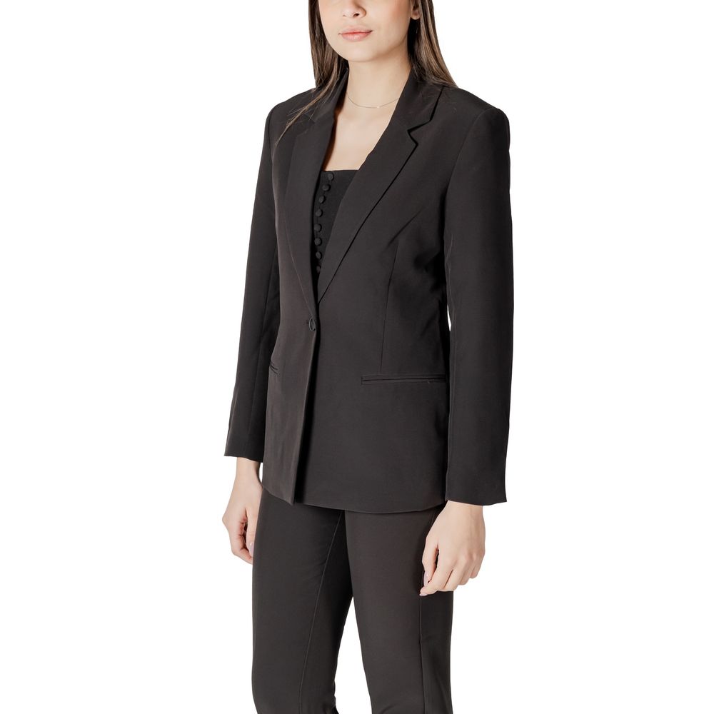 ICHI Schwarzer Polyester-Blazer