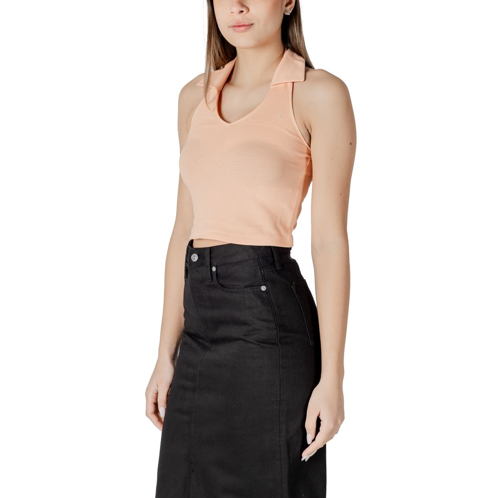 Calvin Klein Jeans Orangefarbenes Baumwolltop