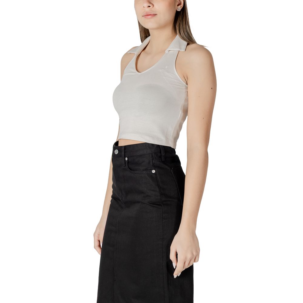 Calvin Klein Jeans Beigefarbenes Baumwoll-Top