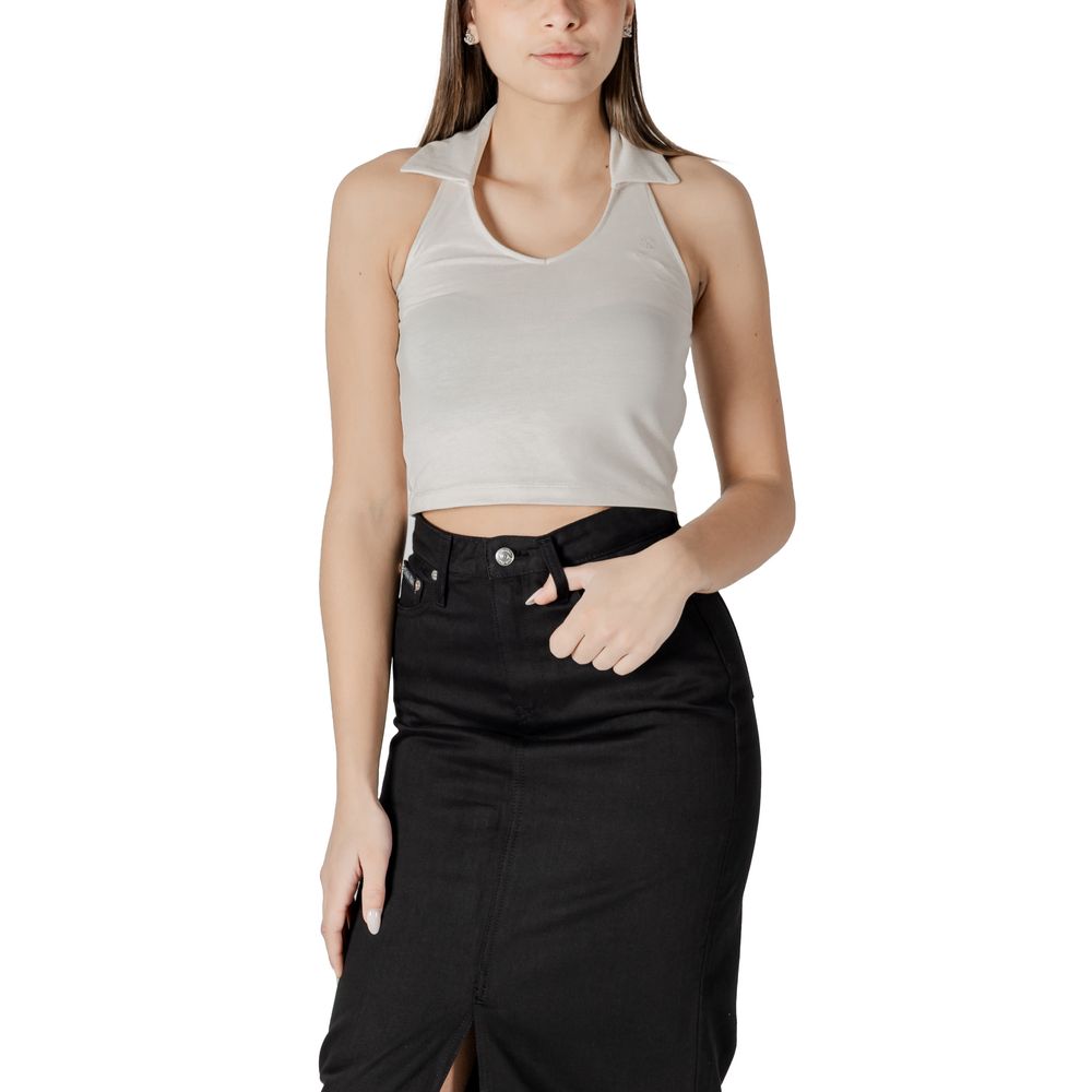 Calvin Klein Jeans Beigefarbenes Baumwoll-Top