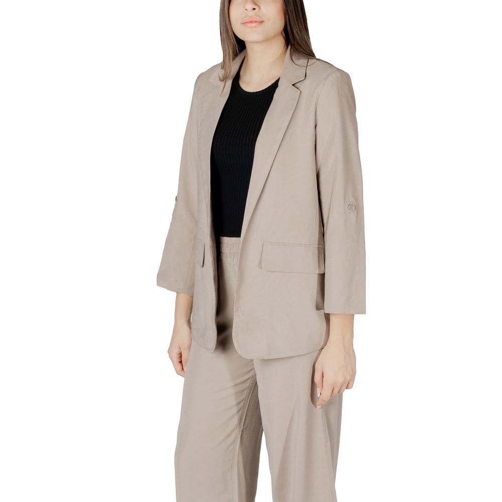 Only Beige Viskose-Blazer