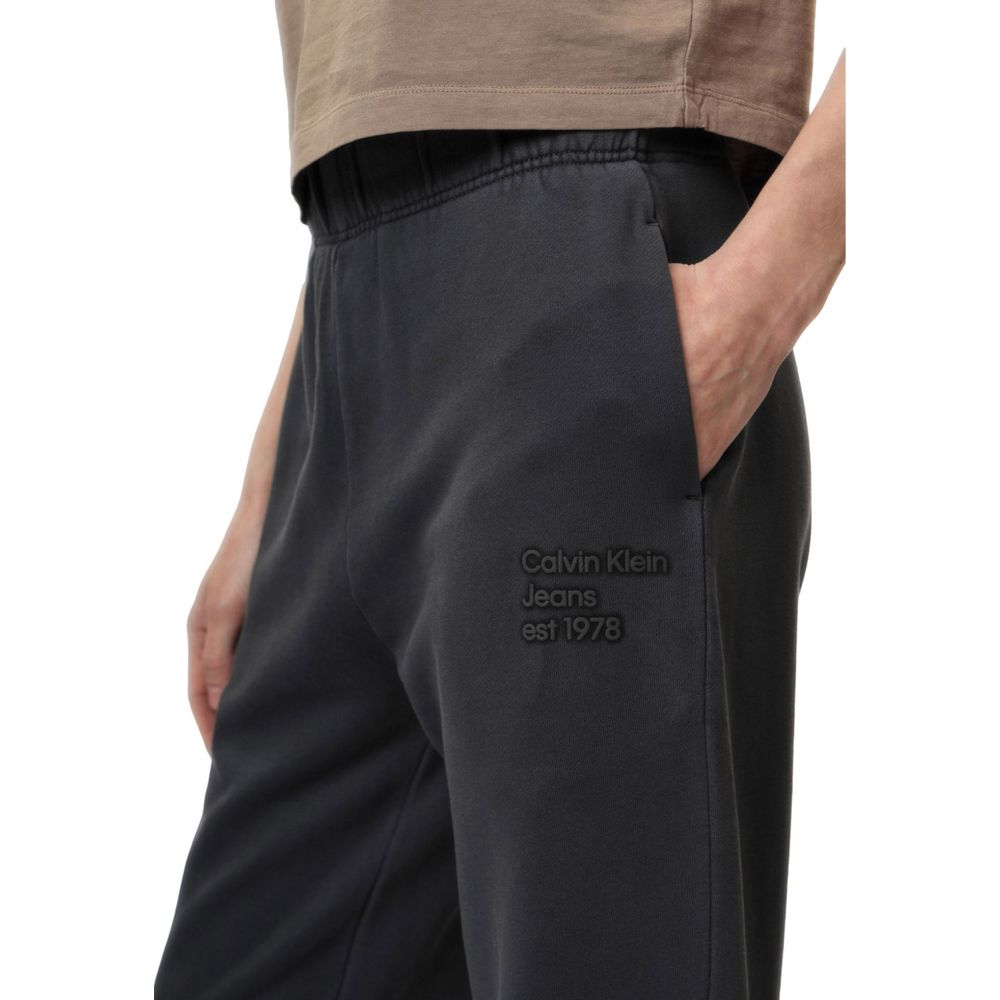 Calvin Klein Jeans Graue Baumwoll-Jogger Workout-Hose
