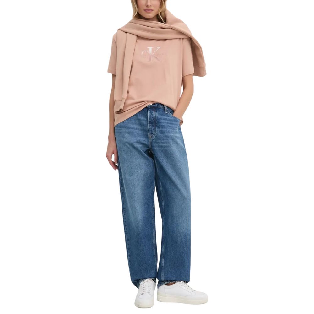 Calvin Klein Jeans Blaue Mom-Jeans aus Baumwolle