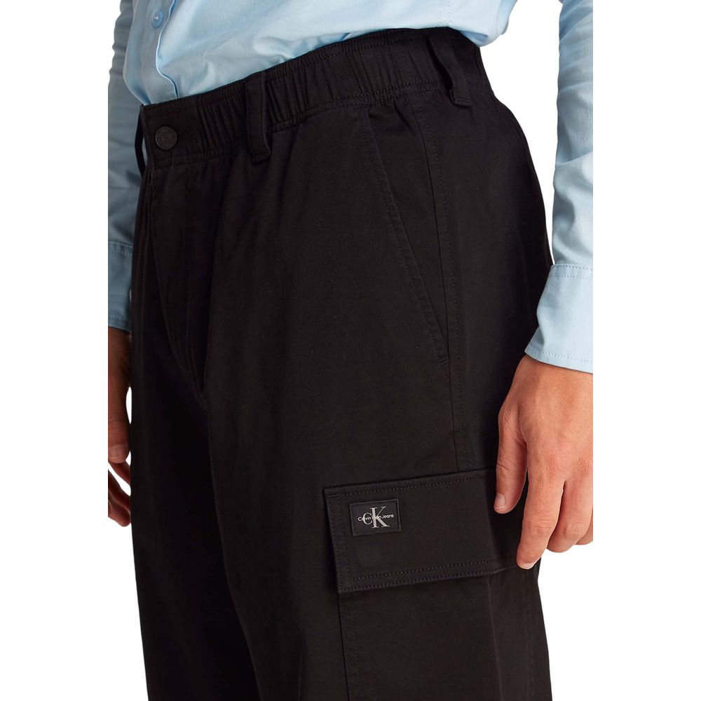 Calvin Klein Jeans Schwarze Baumwollhose