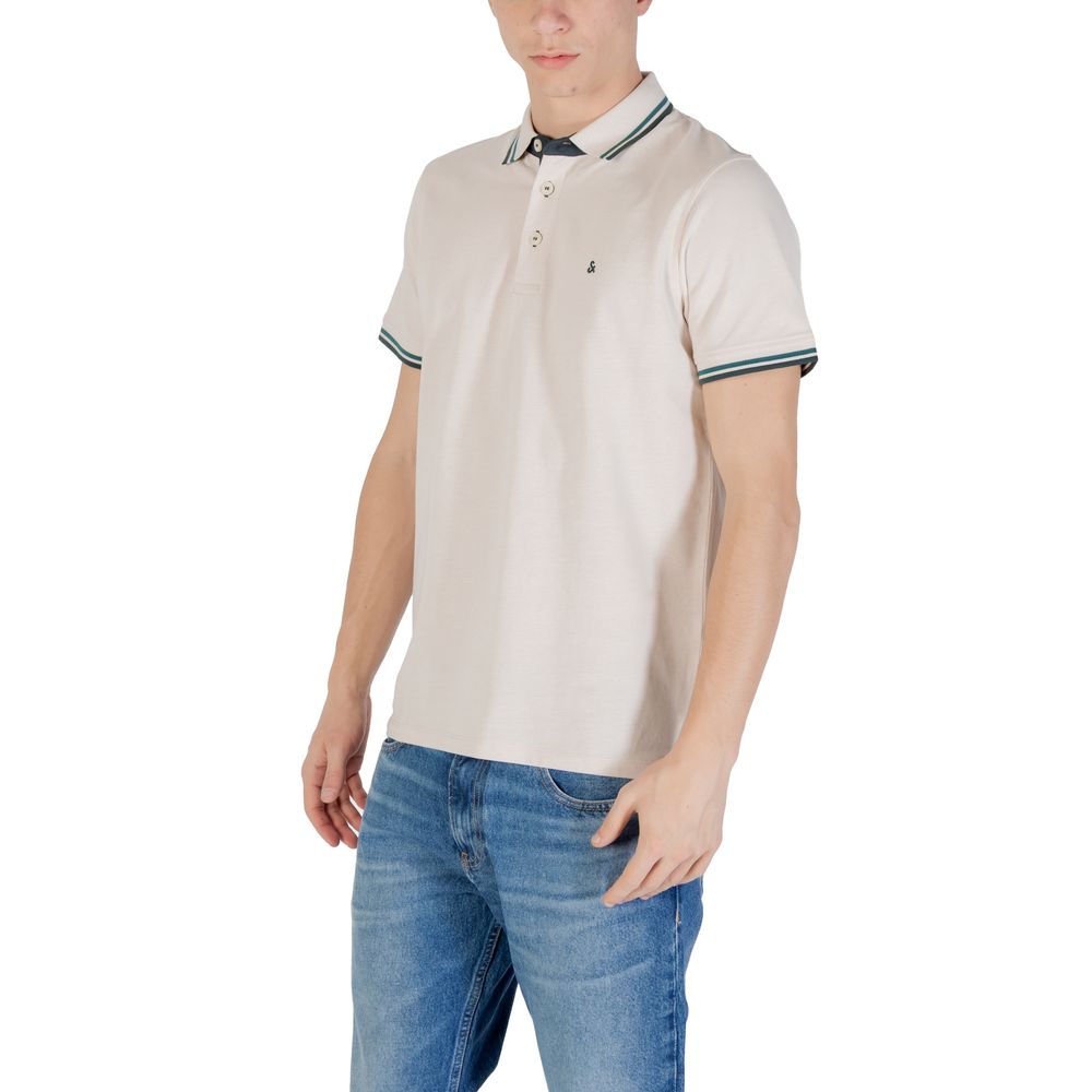 Jack Jones Beigefarbenes Baumwoll-Poloshirt