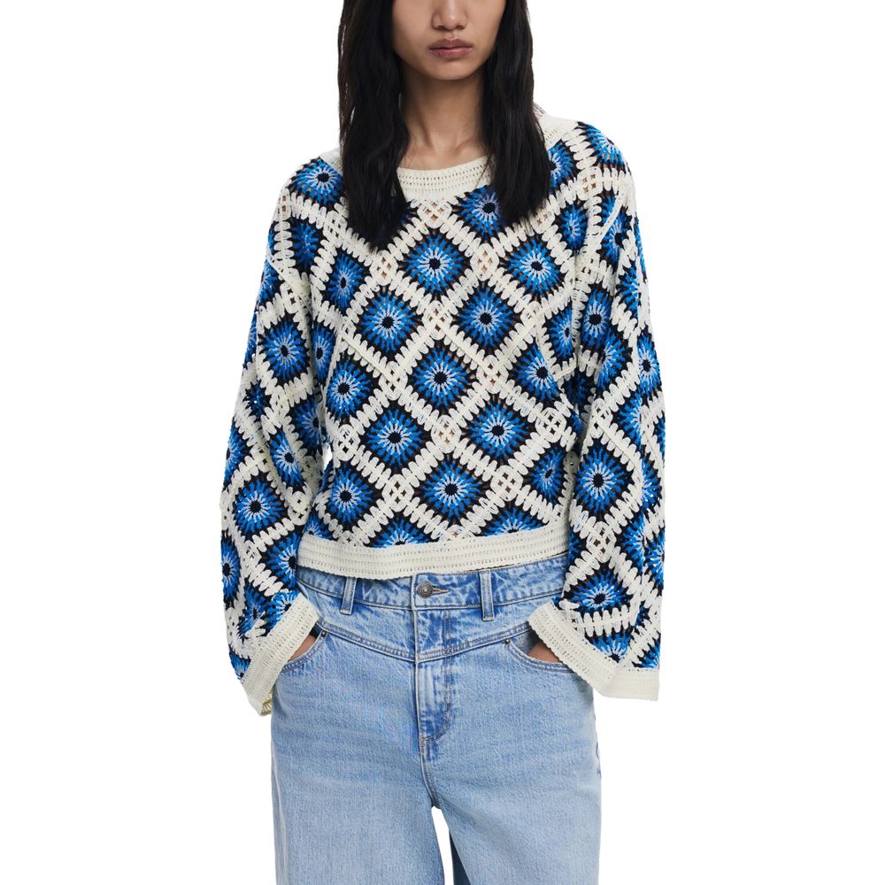 Desigual Cremefarbene Baumwoll-Sportbekleidung