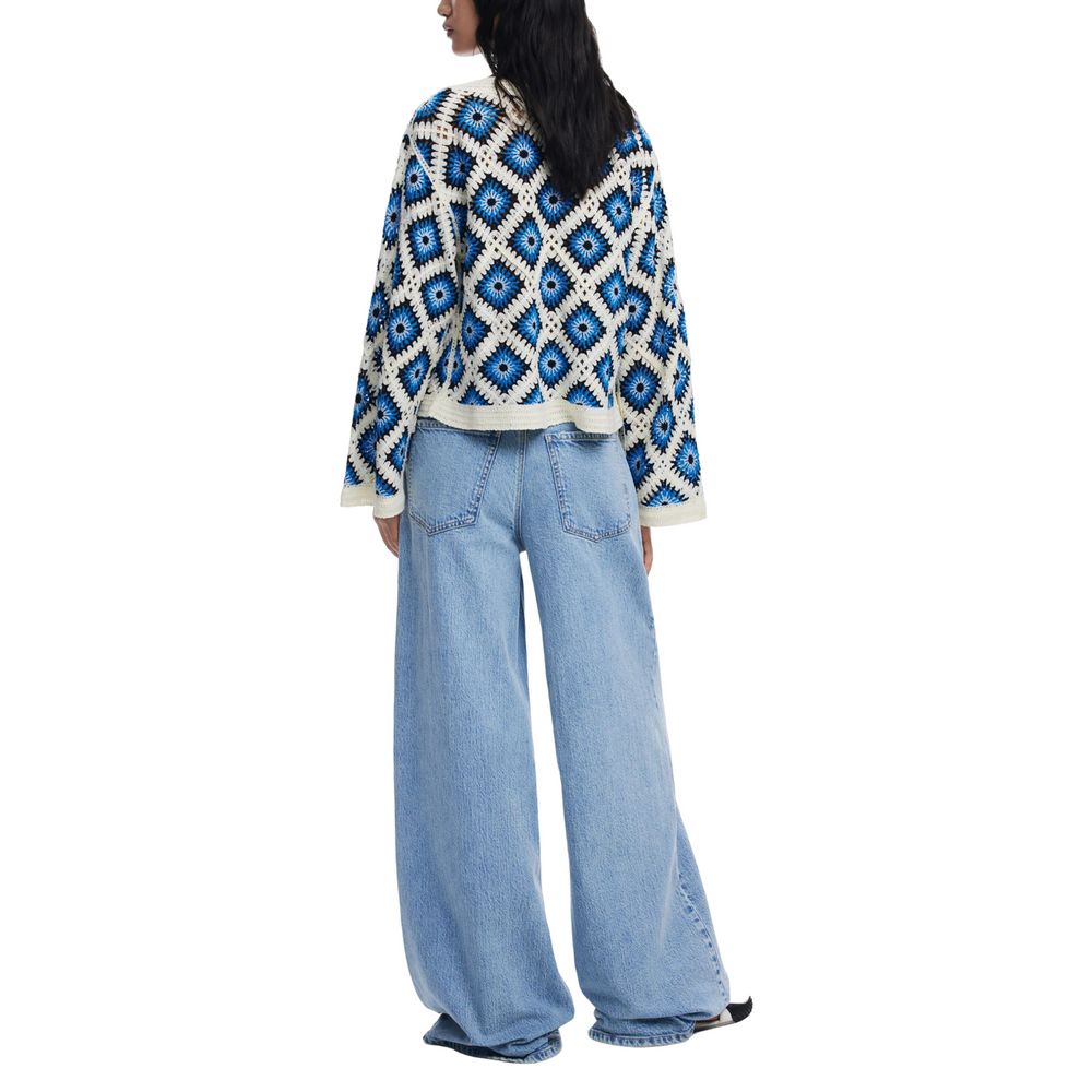 Desigual Cremefarbene Baumwoll-Sportbekleidung