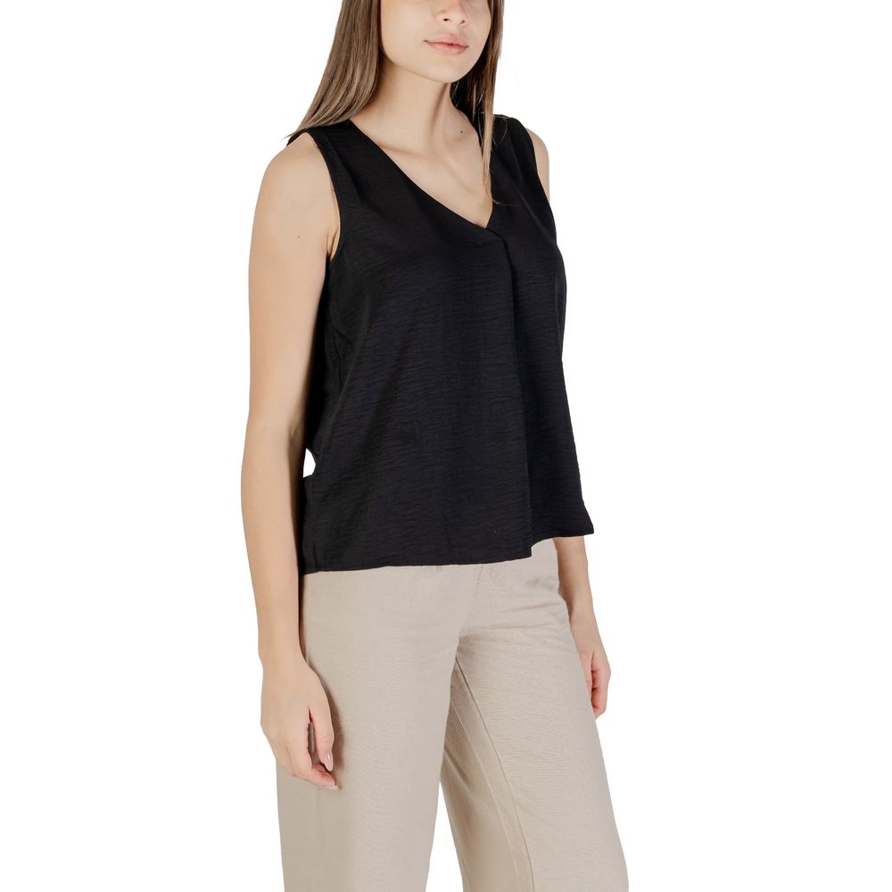 Only Schwarzes Tank-Top aus recyceltem Polyester