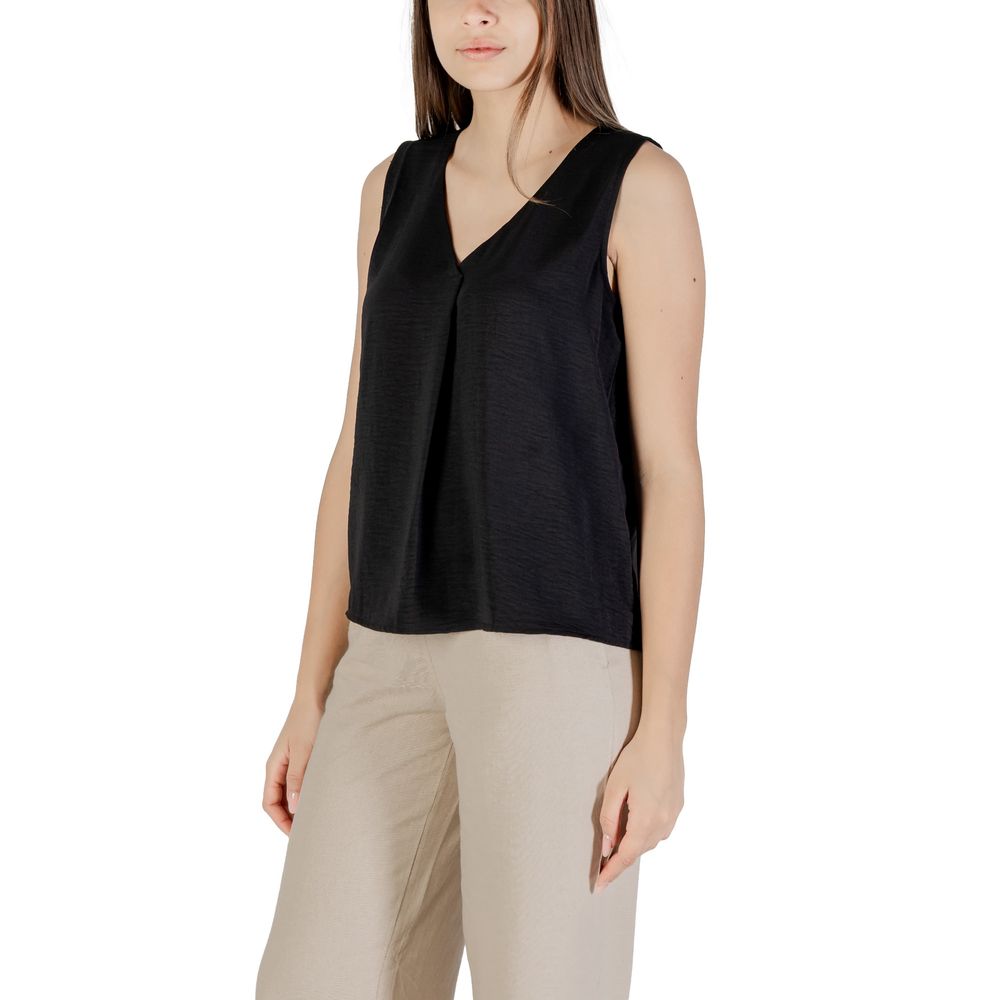 Only Schwarzes Tank-Top aus recyceltem Polyester