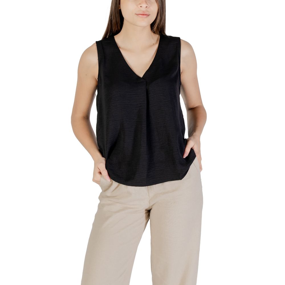 Only Schwarzes Tank-Top aus recyceltem Polyester