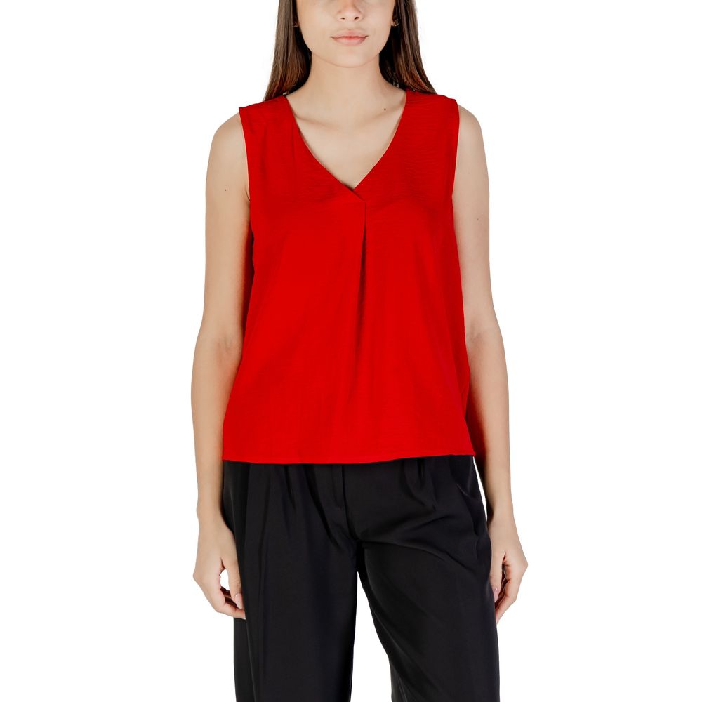 Only Rotes Tank-Top aus recyceltem Polyester