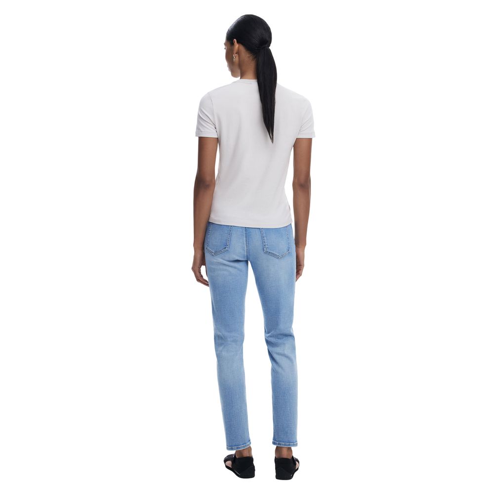 Desigual Hellblaue Skinny-Jeans aus Baumwolle