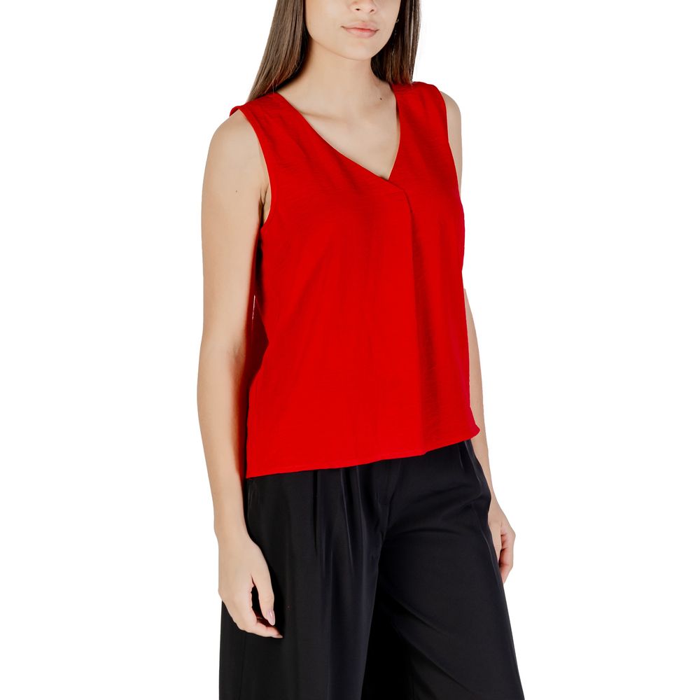 Only Rotes Tank-Top aus recyceltem Polyester