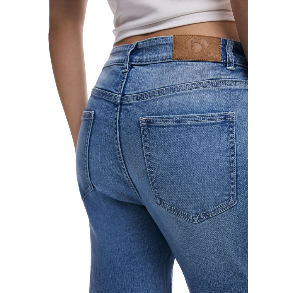Desigual Hellblaue Skinny-Jeans aus Baumwolle