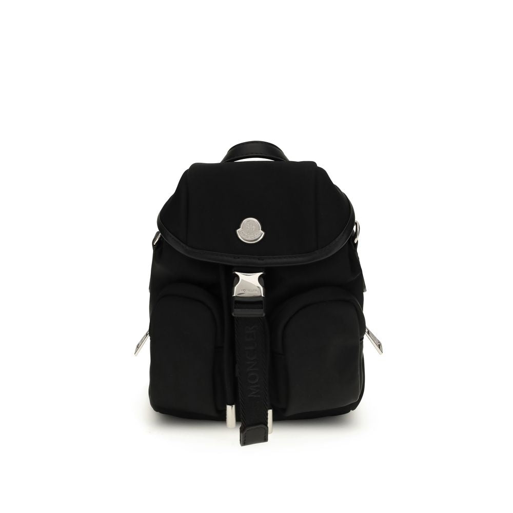 Moncler Schwarzer Lederrucksack