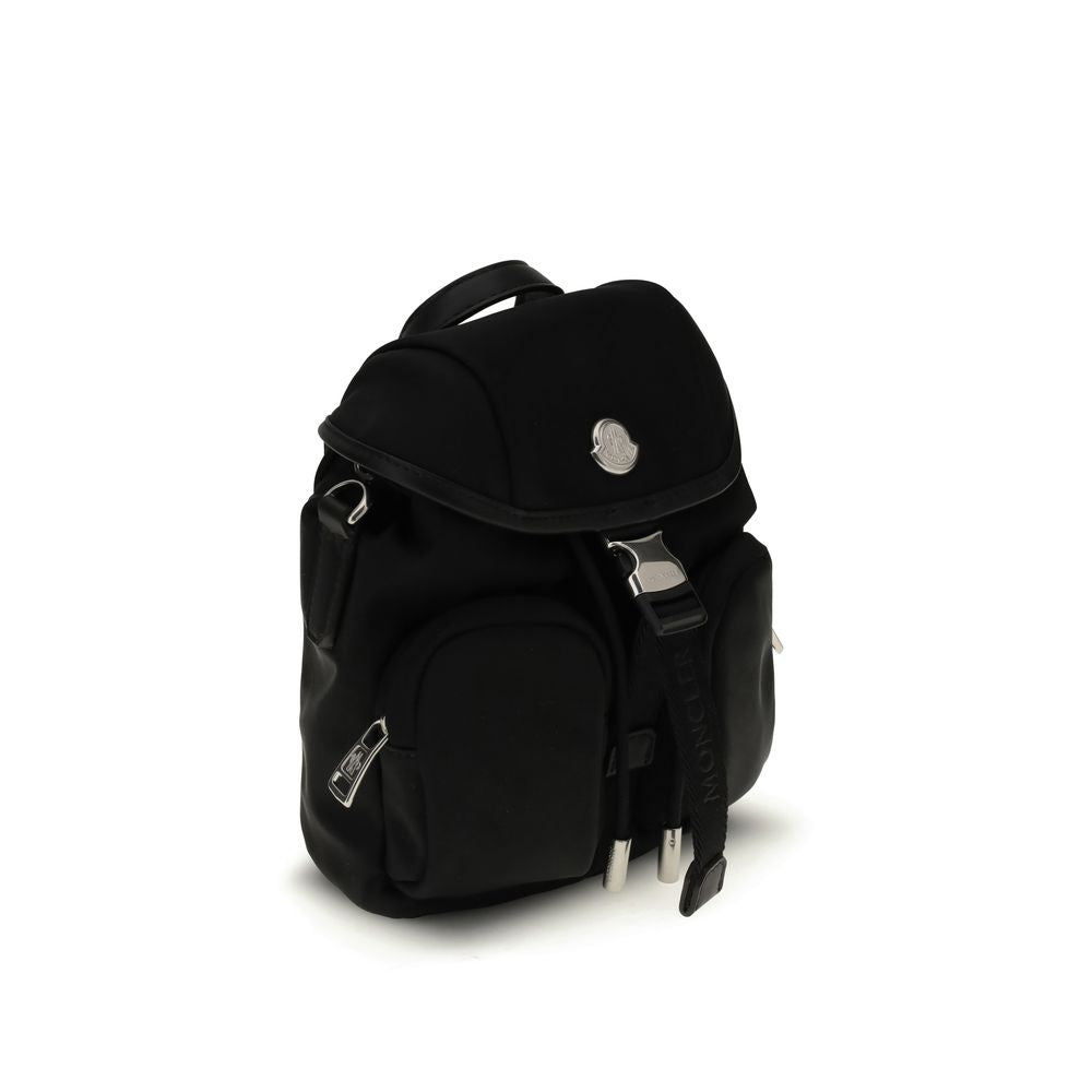 Moncler Schwarzer Lederrucksack