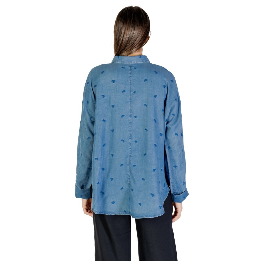 Only Blaue Tencel-Bluse