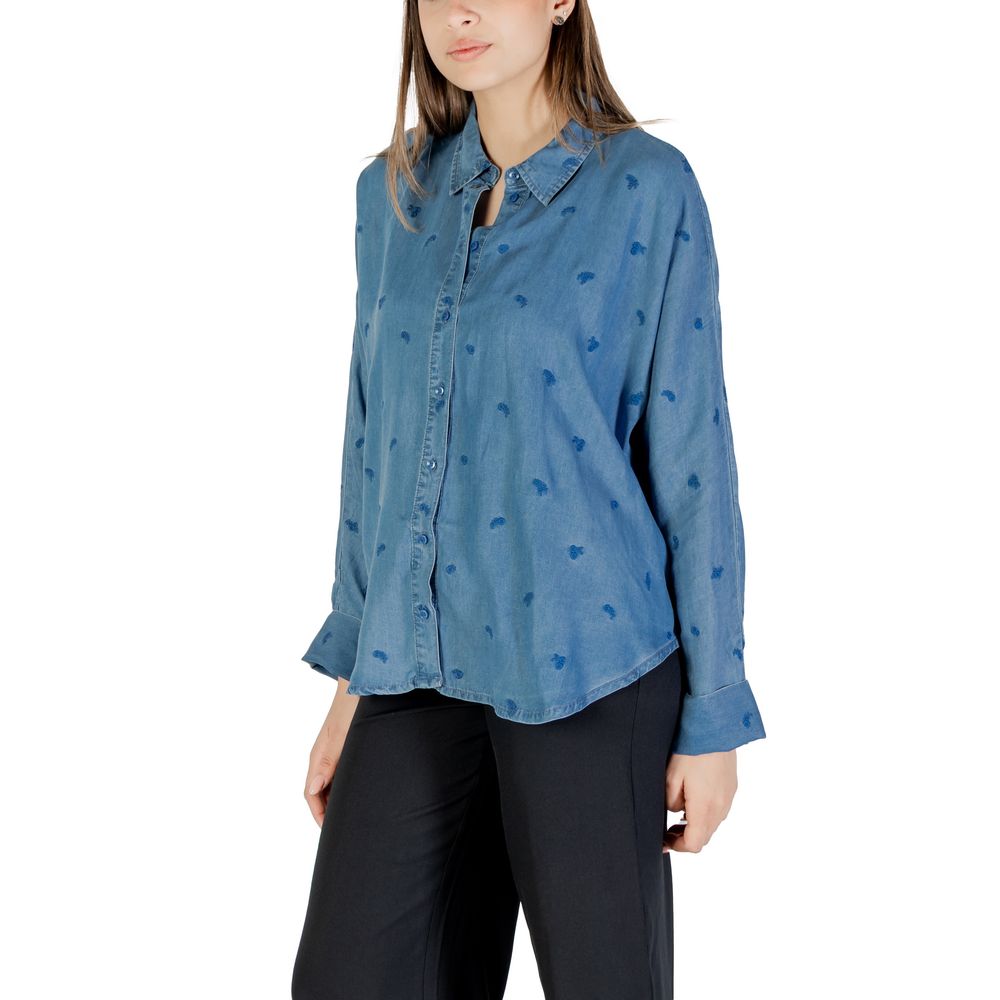 Only Blaue Tencel-Bluse