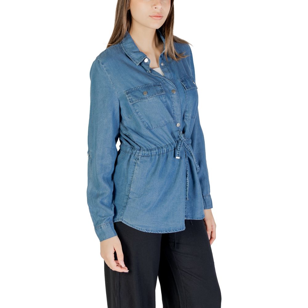 Only Blaue Tencel-Bluse