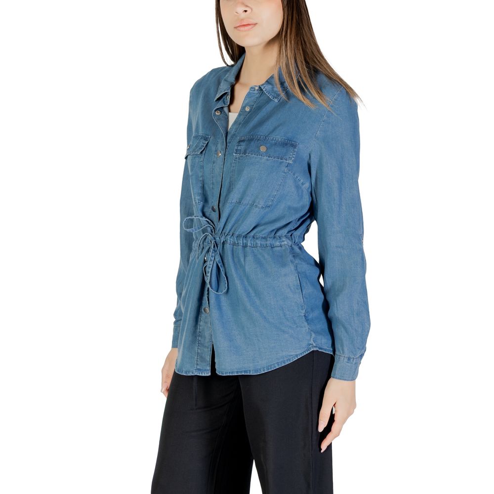 Only Blaue Tencel-Bluse
